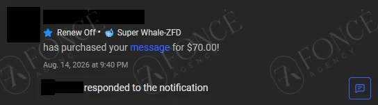 Creator earnings result achieved by FONCÉ Agency